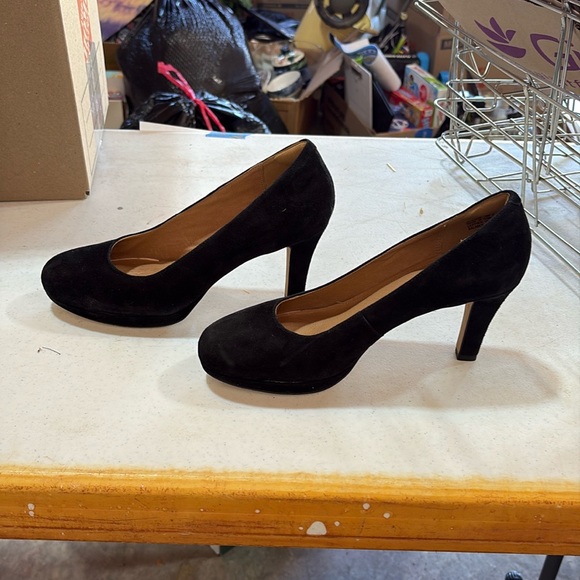 Clarks Shoes - Clark’s black suede heels